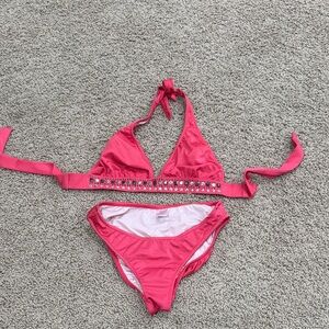 VENUS Vibrant Pink Bikini with Rhinestone Detail